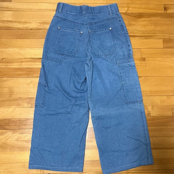 Blue Denim Wide-Leg Pants - Picture 2 of 3